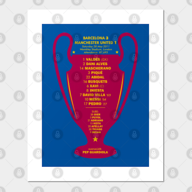 FC Barcelona - 2011 Champions League Winners - Barcelona - Posters and